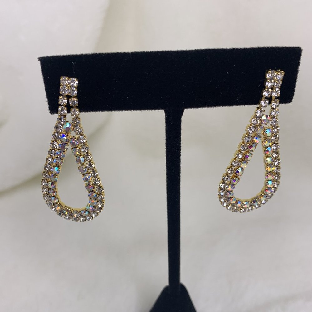 Large Crystal Raindrop Earrings